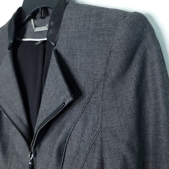 WHITE HOUSE BLACK MARKET Women's Jacket With Faux Leather Trim Size 2 - Picture 7 of 14